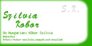 szilvia kobor business card